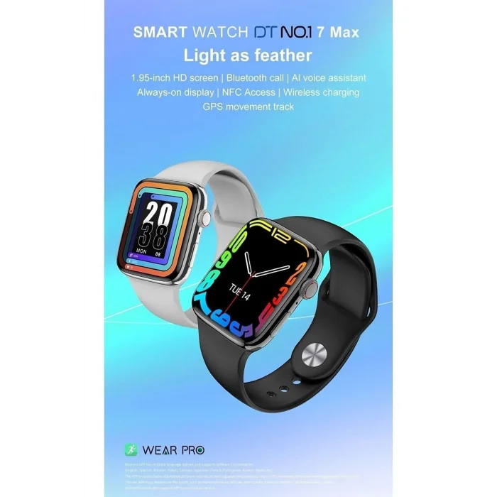 BUĞZ Akıllı Saat, 1.95 İnç Ekran, Nabız ve Uyku Takibi, GPS ve Suya Dayanıklı, Gümüş ve Siyah
