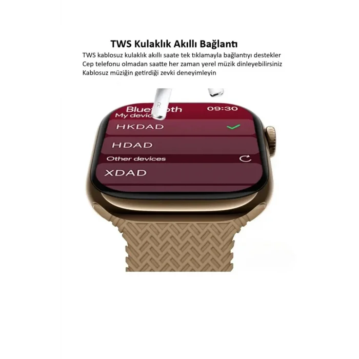 BUĞZ Akıllı Saat | 2.02 AMOLED Ekran | GPS ve Nabız Sensörü | Uyku Takibi | Suya Dayanıklı Gri Model