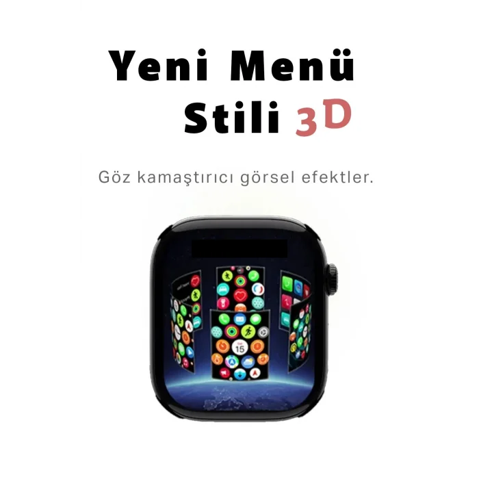 BUĞZ Akıllı Saat | 2.02 AMOLED Ekran | GPS ve Nabız Sensörü | Uyku Takibi | Suya Dayanıklı Gri Model