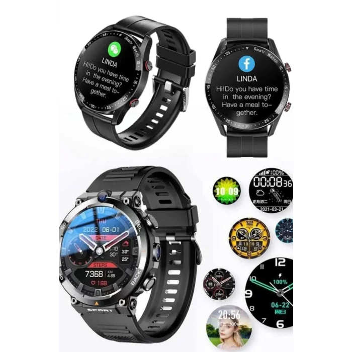  Akıllı Saat 3 Kordon Akıllı Saat Android ve İOS Uyumlu Uzun Ömürlü Titreşimli