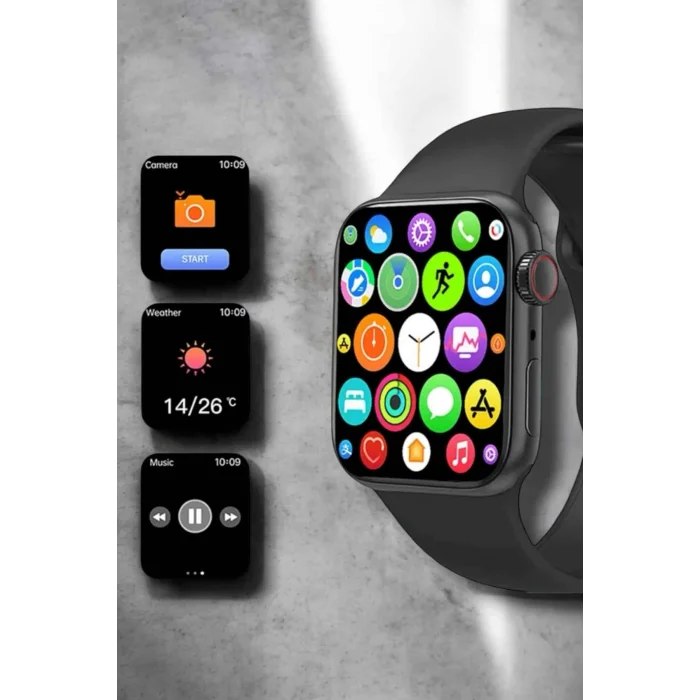 BUĞZ Akıllı Saat 44mm Çelik Kasa, OLED Ekran ve Gelişmiş Sağlık Takibi - BUĞZ