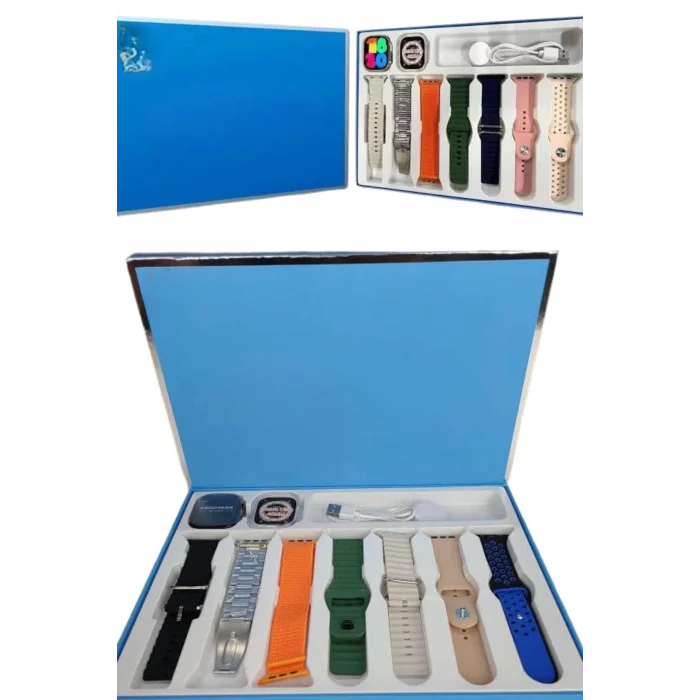  Akıllı Saat 7 Kordon Hediyeli Takvim Alarm Nabız Ölçer Bildirim Görme Sesli Görüşme