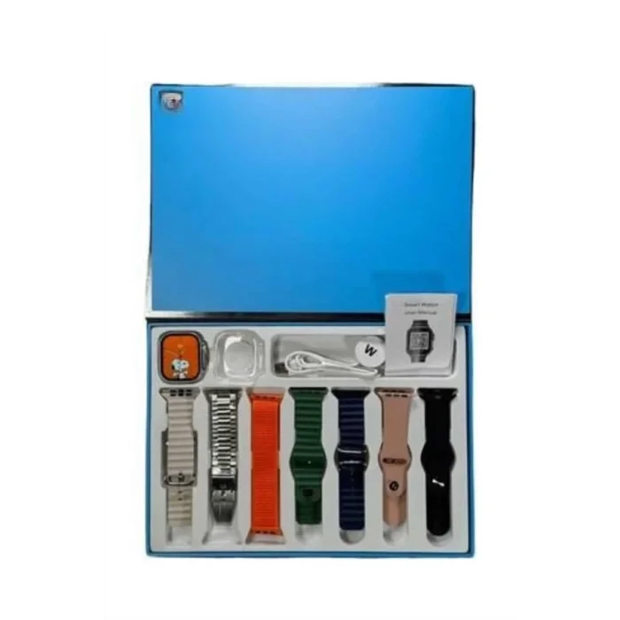  Akıllı Saat 7 Kordon Hediyeli Takvim Alarm Nabız Ölçer Bildirim Görme Sesli Görüşme