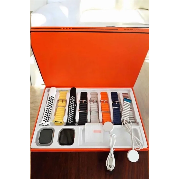  Akıllı Saat 7 Kordonlu Metal,Plastik Ve Hasır Kordon Seçeneği