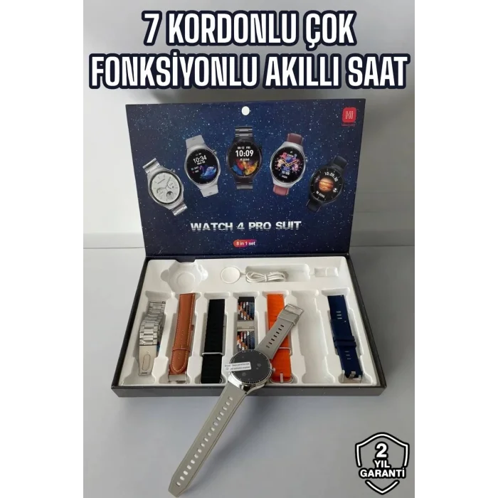  Akıllı Saat 7 Kordonlu Yeni Nesil Arama Cevaplayan Çok Fonksiyonlu
