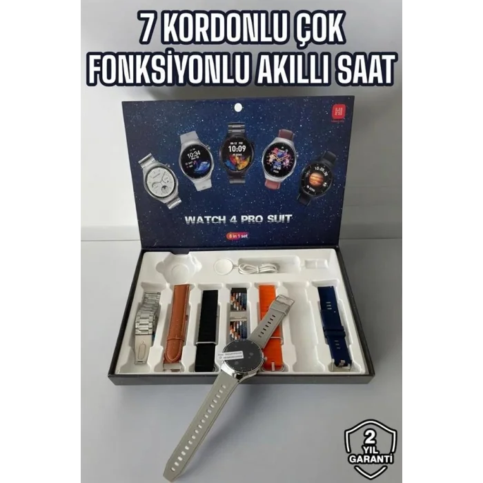 BUĞZ Akıllı Saat 7 Kordonlu Yeni Nesil Arama Cevaplayan Çok Fonksiyonlu - BUĞZ