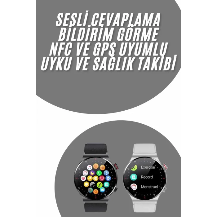  Akıllı Saat Adımsayar Nabız Ölçer Titreşim Özellikli Çağrı Cevaplama Sosyal Medya