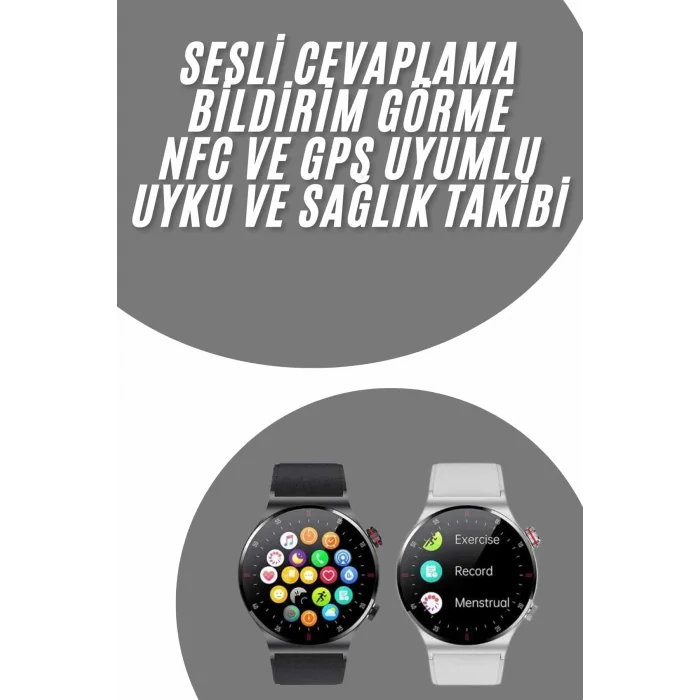 BUĞZ Akıllı Saat Adımsayar Nabız Ölçer Titreşim Özellikli Çağrı Cevaplama Sosyal Medya Yeni Nesil
