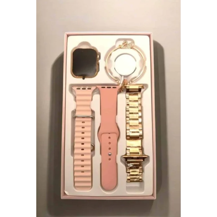 BUĞZ Akıllı Saat Amoled Ekran 3 Kordonlu Aksesuar Hediyeli Sesli Görüşme - BUĞZ