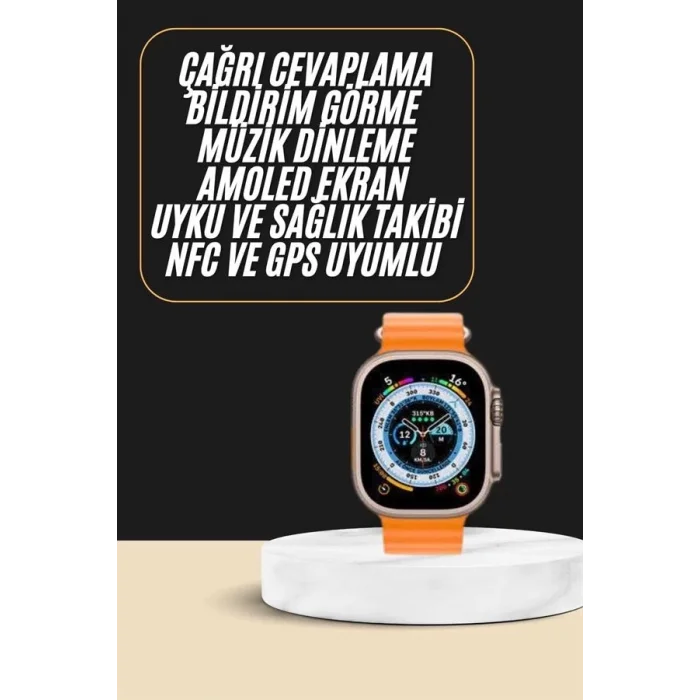  Akıllı Saat Amoled Ekran Bluetooth Bağlantılı Özel Tasarım Unısex