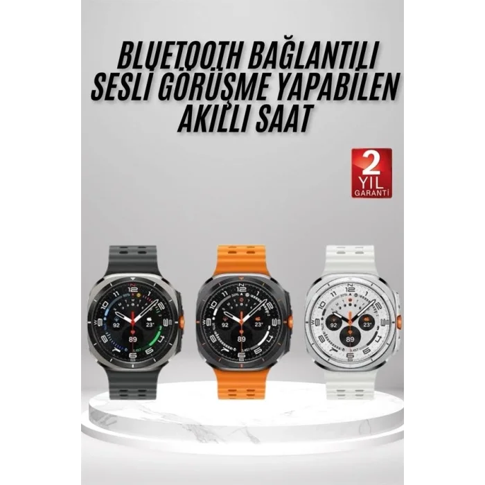  Akıllı Saat Amoled Ekran Bluetooth Bağlantılı Sağlık Takibi GPS Uyumlu