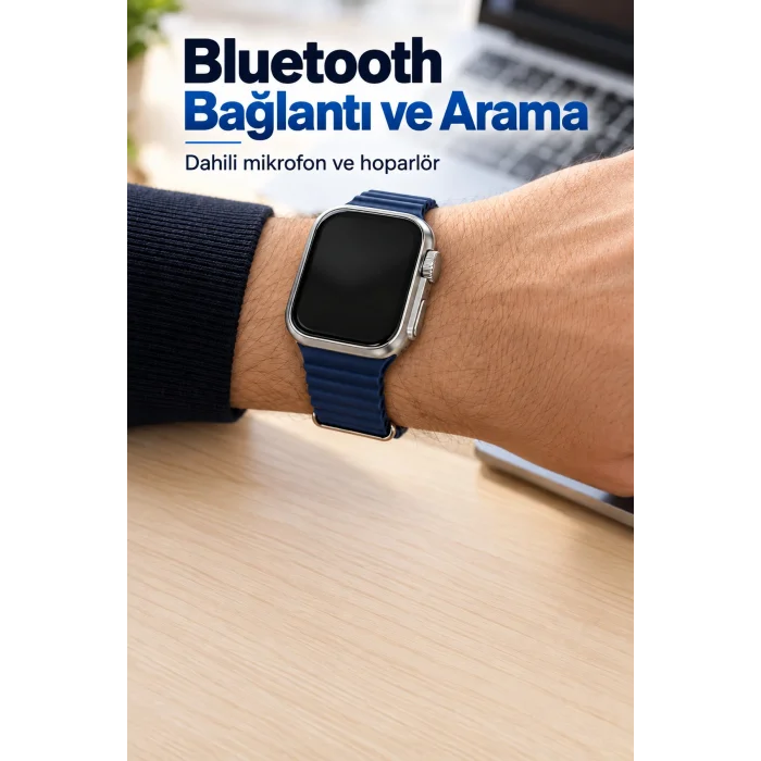 BUĞZ Akıllı Saat Bluetooth Aramalı ve 7 Kordonlu Set - BUĞZ