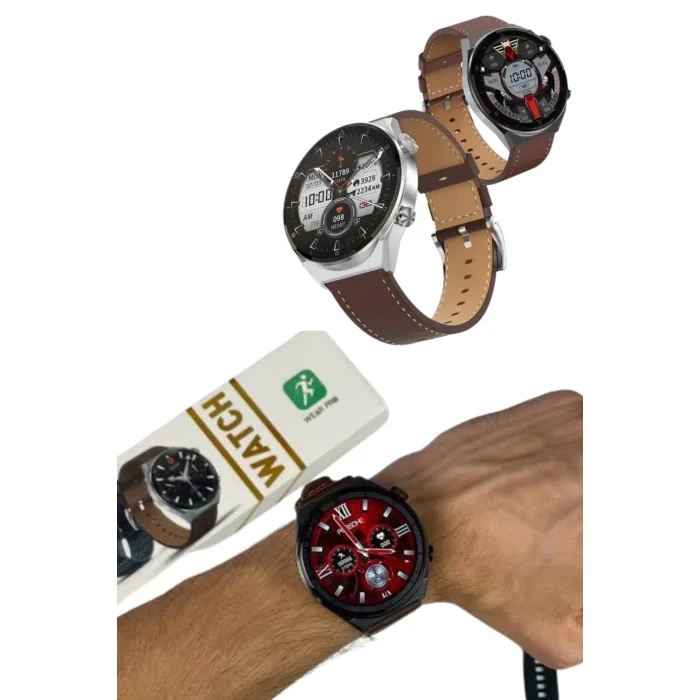  Akıllı Saat Çelik Kordon Çağrı Cevaplama Amoled Ekran Titreşimli Uyku ve Sağlık Takibi