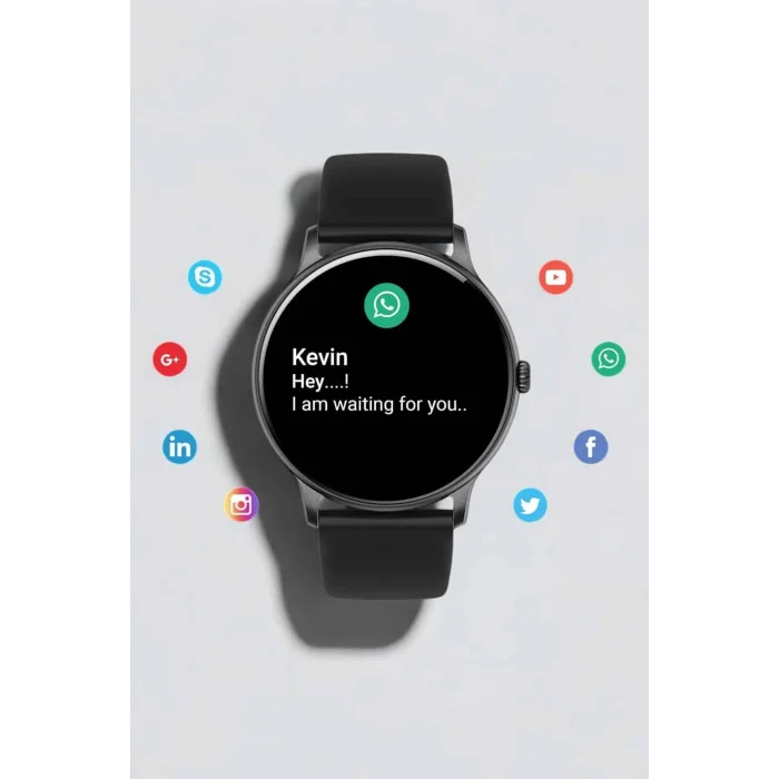 BUĞZ Akıllı Saat Çok Fonksiyonlu Sesli Görüşme NFC Uyumlu Amoled Ekran - BUĞZ