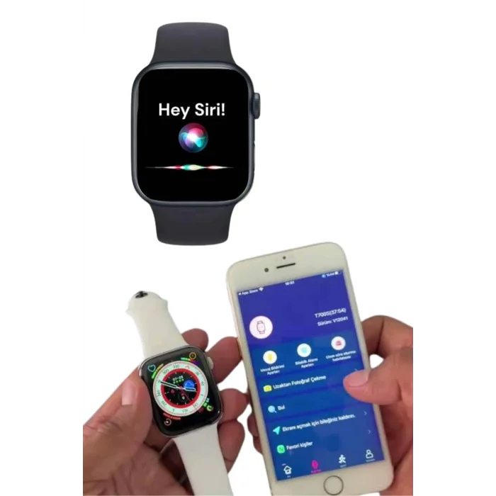 BUĞZ Akıllı Saat Çok Fonksiyonlu Uyku Takibi Adımsayar Nabız Ölçer Arama Cevaplayan - BUĞZ