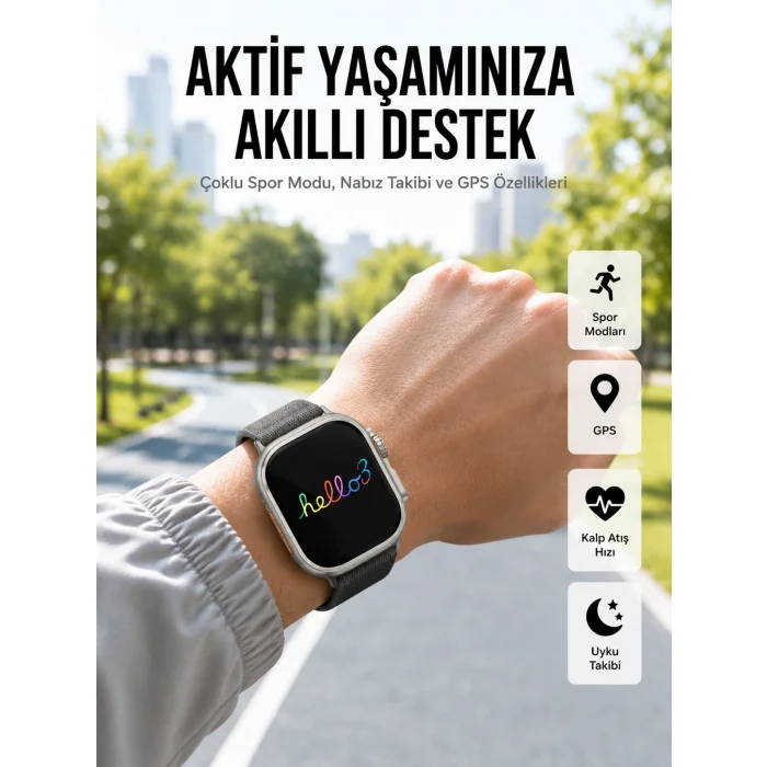BUĞZ Akıllı Saat Çok Fonksiyonlu Uzun Pil Ömürlü Çağrı Cevaplayabilen Kol Saati