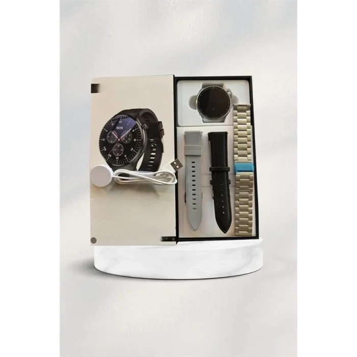  Akıllı Saat Çoklu Kordon Seçeneği Amoled Ekran Çok Fonksiyonlu Bluetooth Bağlantılı