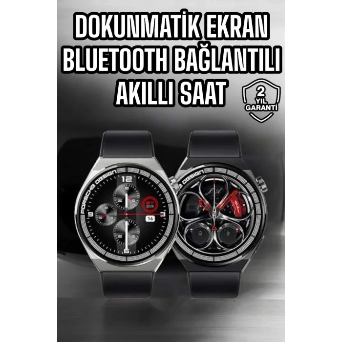 BUĞZ Akıllı Saat Dokunmatik Ekran Sesli Görüşme ve Bildirim Görme Sağlık Takibi