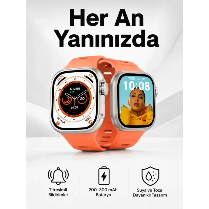 BUĞZ Akıllı Saat GPS, Sağlık Ve Uyku Takibi Arama Cevaplayan Bluetooth Bağlantılı (Kopya)