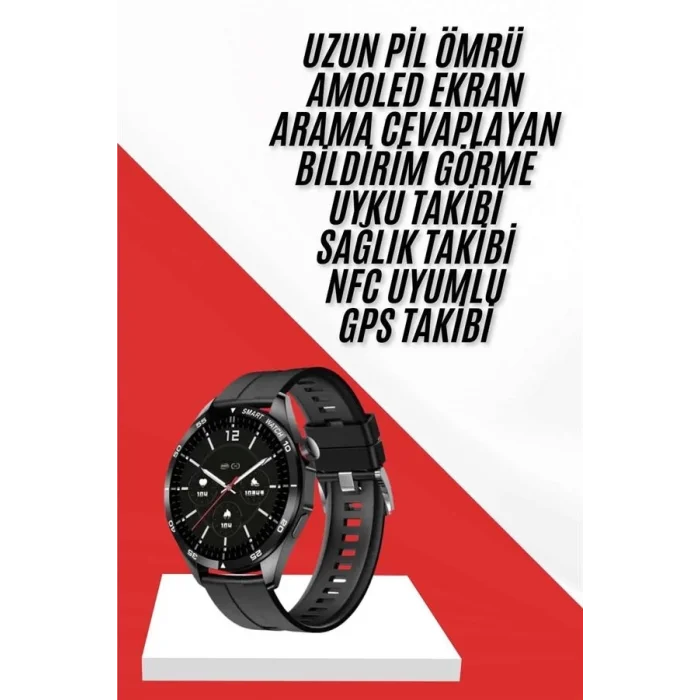  Akıllı Saat Ios Ve Android Tüm Telefonlara Uyumlu Çok Fonksiyonlu Amoled Ekran