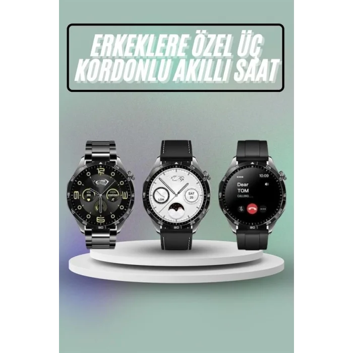 BUĞZ Akıllı Saat Ios Ve Android Tüm Telefonlara Uyumlu Çok Fonksiyonlu Amoled Ekran - BUĞZ