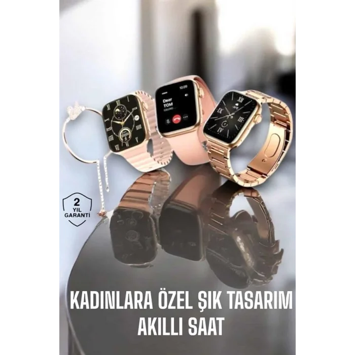 BUĞZ Akıllı Saat Kadınlara Uyku Ve Sağlık Takibi Yapabilen Bileklik Hediyeli - BUĞZ