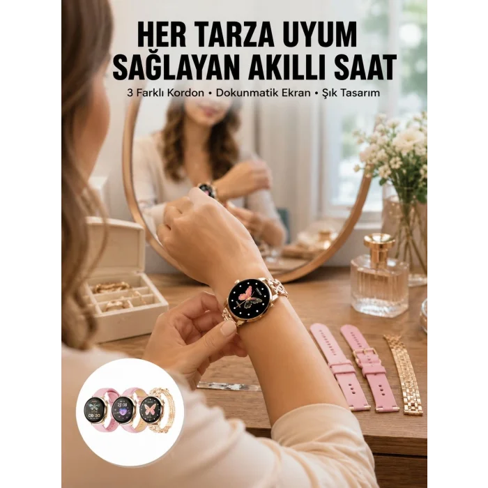 BUĞZ Akıllı Saat – Kalp Atış Takipli, Spor Modlu, Uzun Pil Ömürlü Yeni Nesil