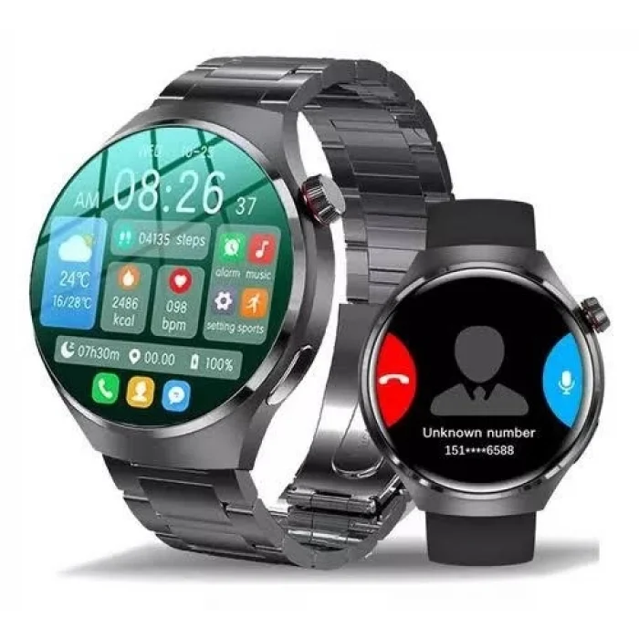 BUĞZ Akıllı Saat Metal Kordonlu GPS ve NFC Uyumlu Arama Cevaplayan