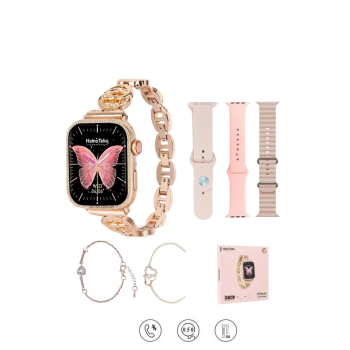 BUĞZ Akıllı Saat - Renk: Pembe, Kasa Renk: Rose Gold, Kordon Renk: Pembe | Teknik Özellikleri ve Kullanım