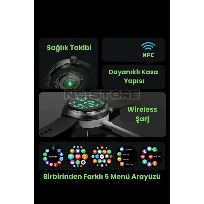 BUĞZ Akıllı Saat - Renk: Siyah, Kasa Renk: Siyah, Kordon Renk: Siyah | Teknik Özellikleri ve Kullanım