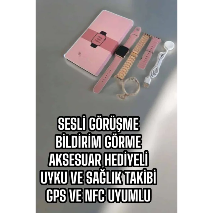 BUĞZ Akıllı Saat Sesli Görüşme Bildirim Görme Uyku ve Sağlık Takibi