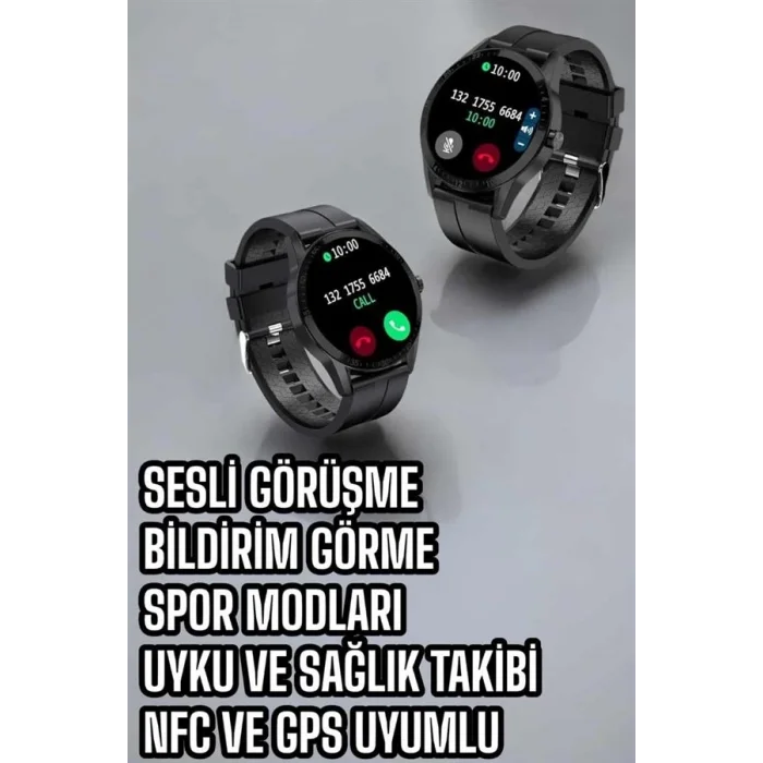  Akıllı Saat Sesli Görüşme Bluetooth Bağlantılı 3 Kordonlu