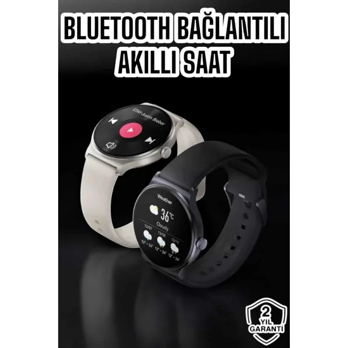 BUĞZ Akıllı Saat Sesli Görüşme Bluetooth Bağlantılı 3 Kordonlu - BUĞZ