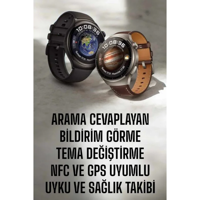 BUĞZ Akıllı Saat Sesli Görüşme, NFC Uyumlu, Bildirim Görme ve Uyku ve Sağlık Takibi - BUĞZ