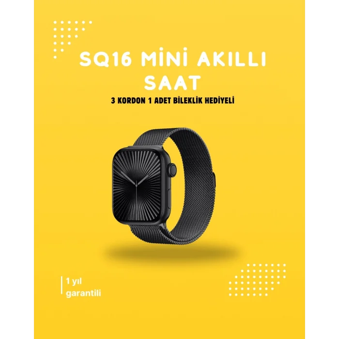  Akıllı Saat SQ-16 Mini Series 10 | Unisex Tasarım, Sağlık ve Spor Takibi