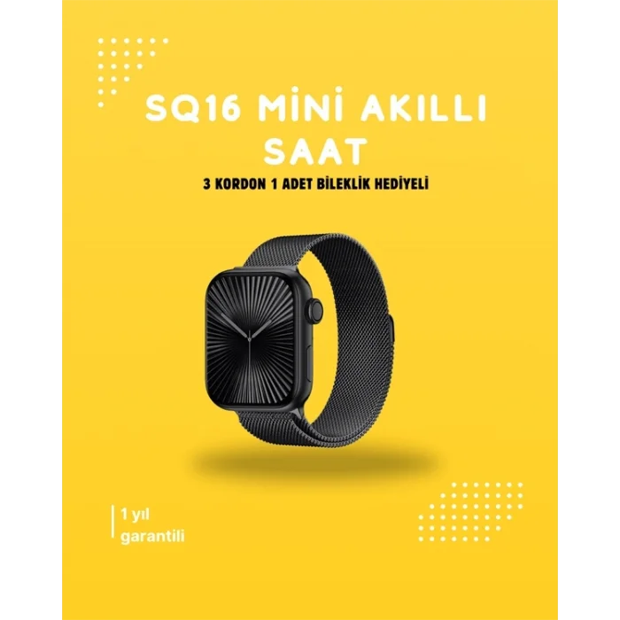 BUĞZ Akıllı Saat SQ-16 Mini Series 10 | Unisex Tasarım, Sağlık ve Spor Takibi