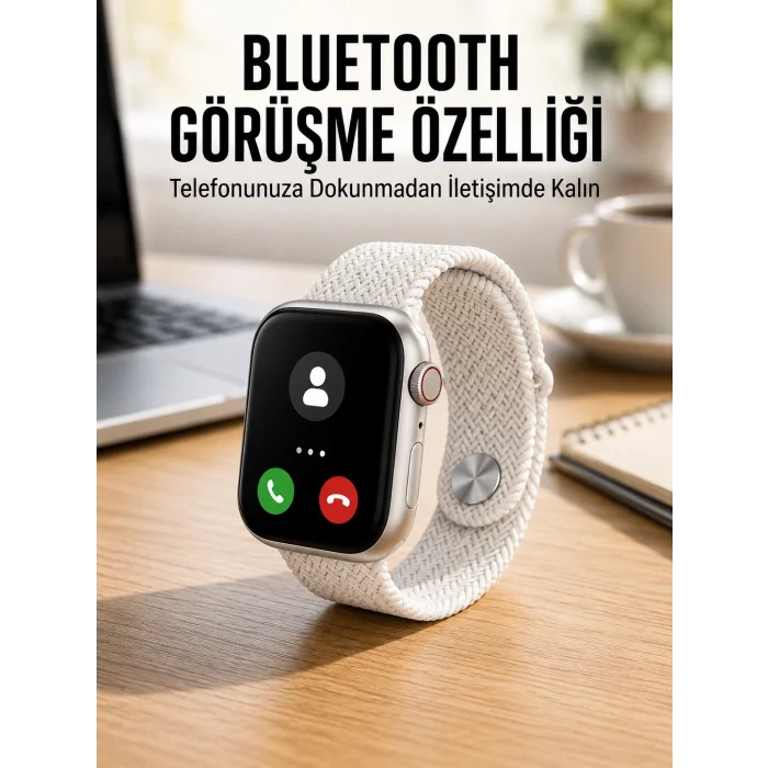 BUĞZ Akıllı Saat Tema Değiştirme Uyku ve Sağlık Takibi Bluetooth Bağlantılı