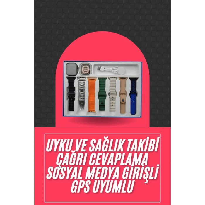 BUĞZ Akıllı Saat Unisex Akıllı Saat Çoklu Kordon Seçeneği Çelik Kordon Plastik Kordon - BUĞZ