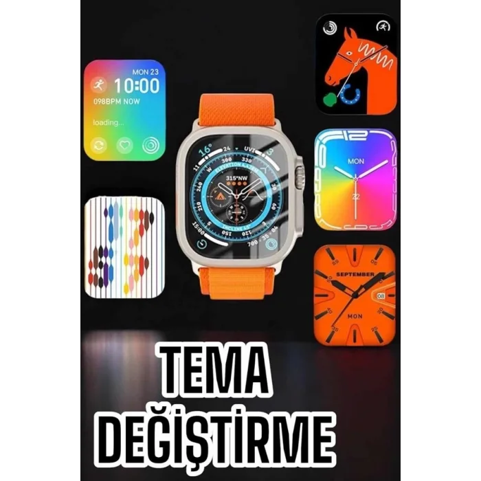  Akıllı Saat Uyku ve Spor Takibi Yeni Nesil Bluetooth Bağlantılı Amoled Ekran