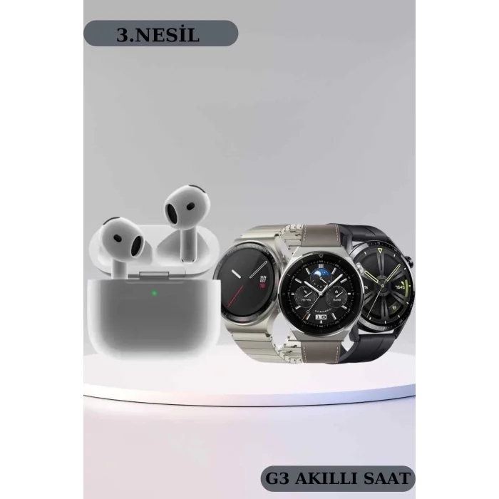  Akıllı Saat ve Kulaklık Seti Bildirim Görme Arama Cevaplama ANC Özelliği