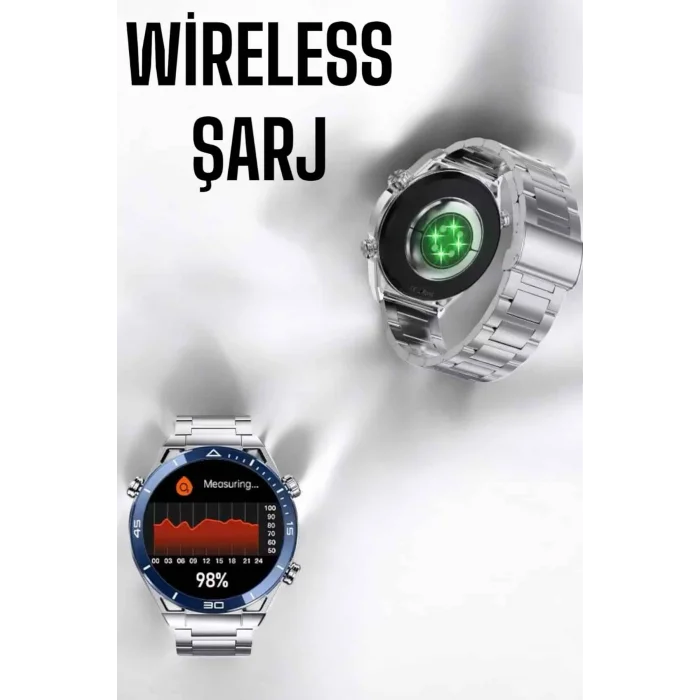 BUĞZ Akıllı Saat Yeni Nesil 2024 Model Metal Kordonlu Bluetooth Bağlantılı - BUĞZ