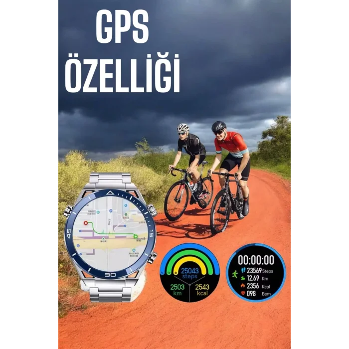 BUĞZ Akıllı Saat Yeni Nesil 2024 Model Metal Kordonlu Bluetooth Bağlantılı - BUĞZ