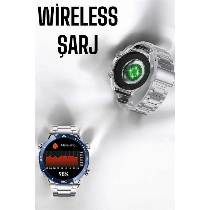 BUĞZ Akıllı Saat Yeni Nesil 2024 Model Metal Kordonlu Bluetooth Bağlantılı - BUĞZ