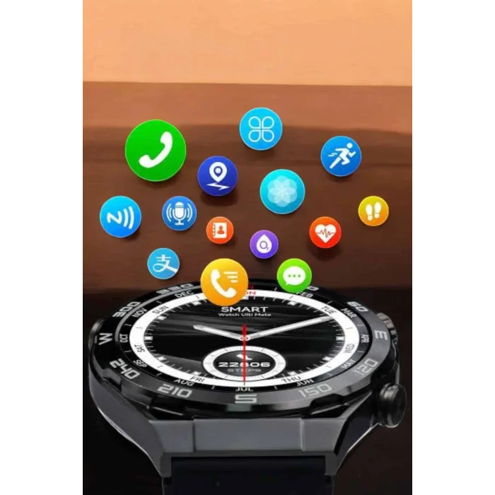 BUĞZ Akıllı Saat Yeni Nesil Bluetooth Bağlantılı Uyku ve Sağlık Takibi NFC ve GPS