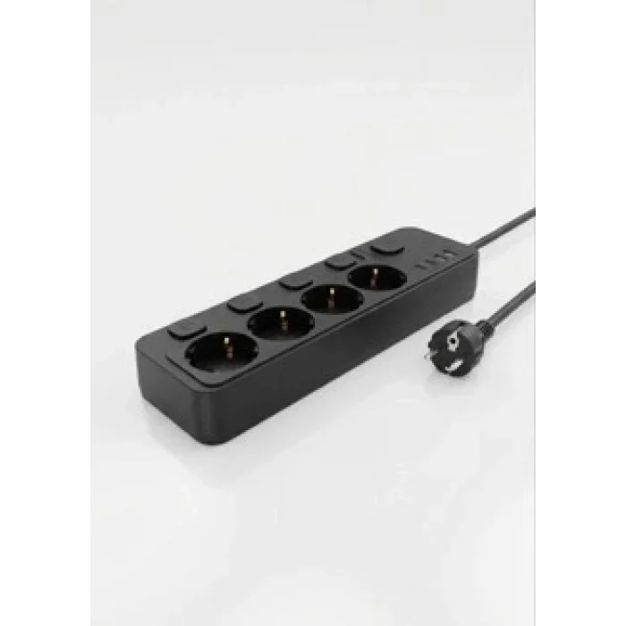 BUĞZ Akım Korumalı 4’lü Priz 2xusb 2xtype-c Çıkış Yüksek Gerilim Koruma Priz Çoğaltıcı