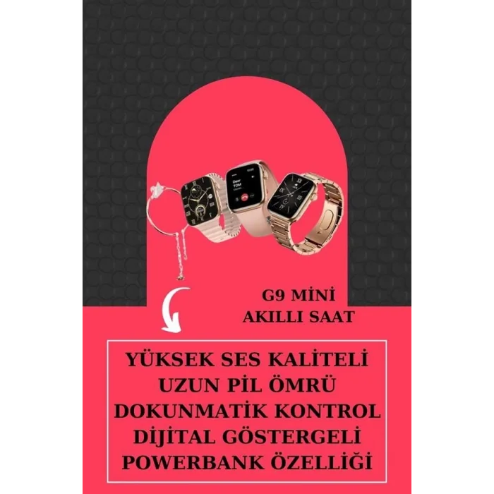 BUĞZ Aksesuar Hediyeli Akıllı Saat ve Dijital Göstergeli Powerbankli Bluetooth Kulaklık