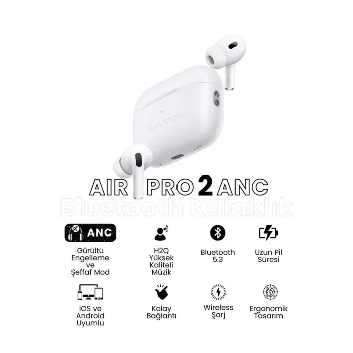 BUĞZ Aktif Gürültü Önlemeli (ANC) Pro TWS Bluetooth Kulaklık, Şeffaf Mod ve Gelişmiş Özellikler