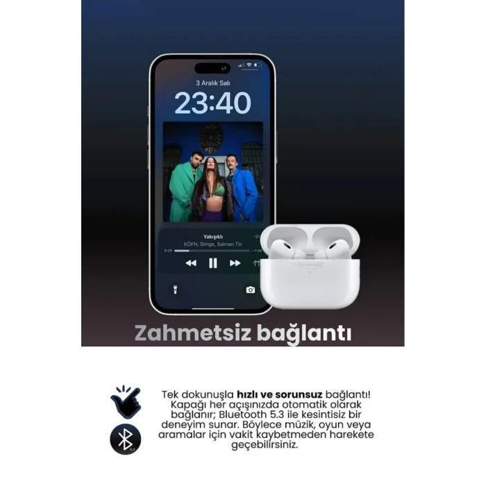 BUĞZ Aktif Gürültü Önlemeli (ANC) Pro TWS Bluetooth Kulaklık, Şeffaf Mod ve Gelişmiş Özellikler