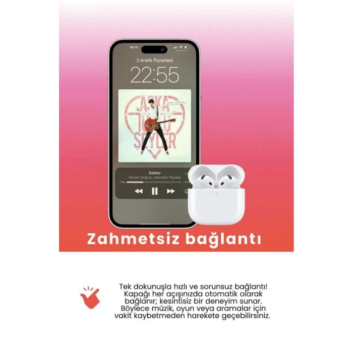 BUĞZ Aktif Gürültü Önlemeli (ANC) TWS Bluetooth Kulaklık, Şeffaf Mod ve Dokunmatik Kontrol