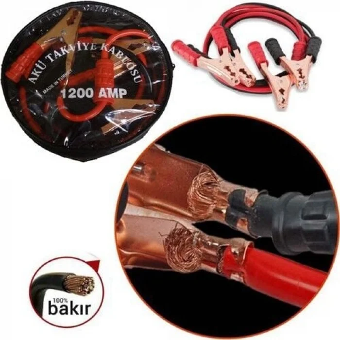 BUĞZ Akü Takviye Kablosu 1200 Amper (Taşıma Çantalı)